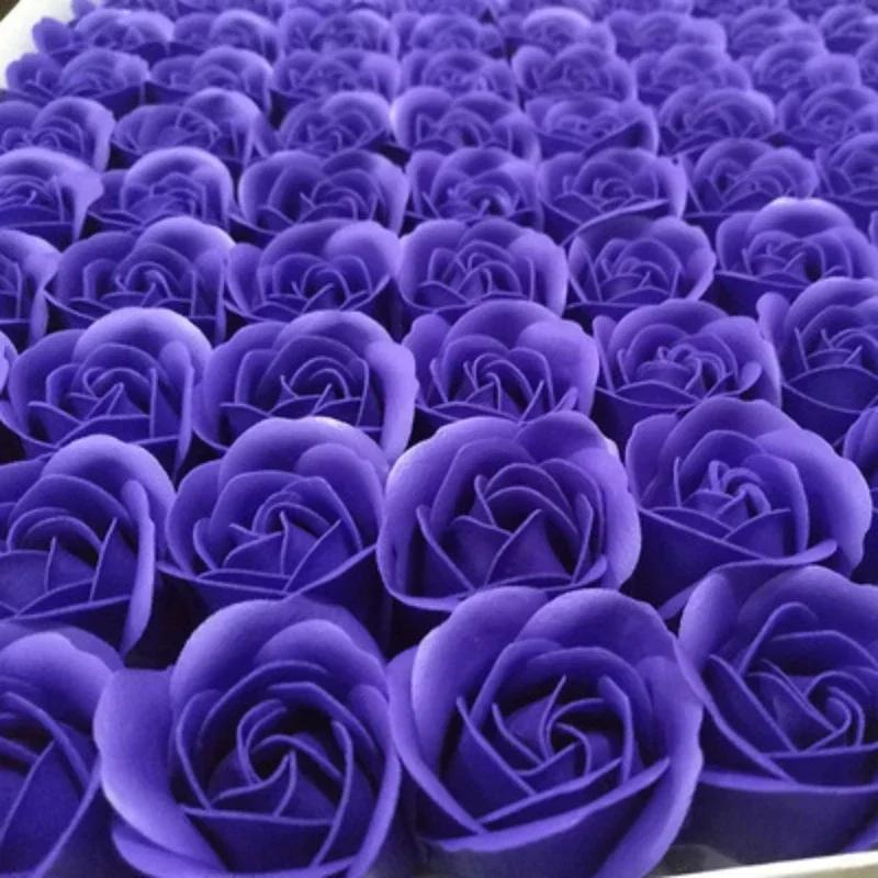 Valentine's Day Gift for Girlfriend 81 Rose Soap Flowers Without Base and Fragrant DIY Soap Flower Decoration Gift Box Soap Rose