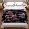Music Drums Theme Soft Blanket Personalized Custom Name Text Print Warm Blanket Home Sofa Bedroom Decor