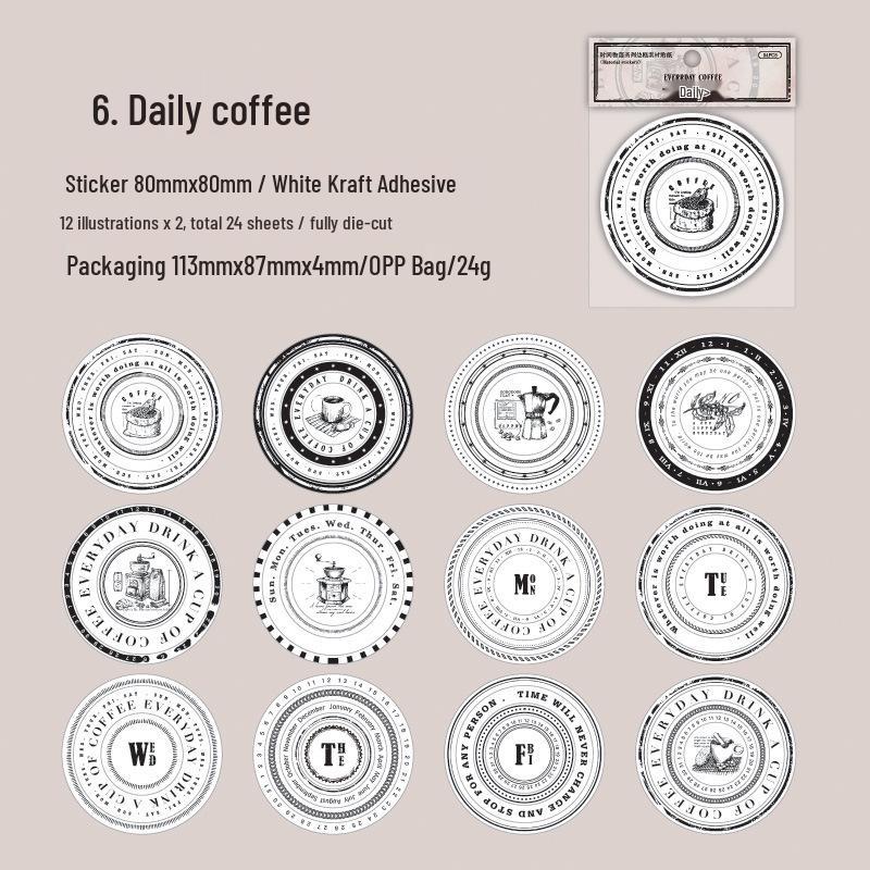Retro Moon & Star Journal Stickers for Collage & Photography