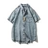 Foreign Trade Export To Domestic Sales American Vintage Pure Cotton Denim Shirts Men's Short Sleeve Summer Thin Men's Casual Shirt