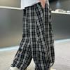 Boys' Summer Plaid Pants Thin Loose Casual Pants Trendy and Cool Mosquito Repellent Pants