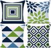 Fashion Bohemian Pattern Throw Pillow Covers Square Decorative Cushion Case For Sofa Bench Car Bed 18 X 18 Inch Set Of 4