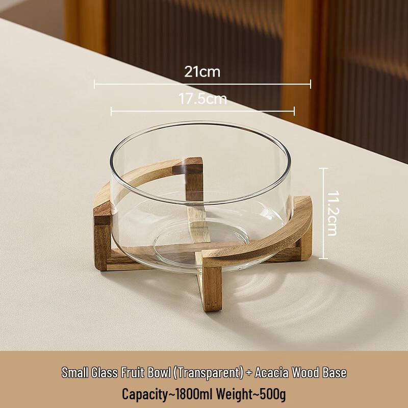 Abay Modern Transparent Plastic Fruit & Salad Bowl Set