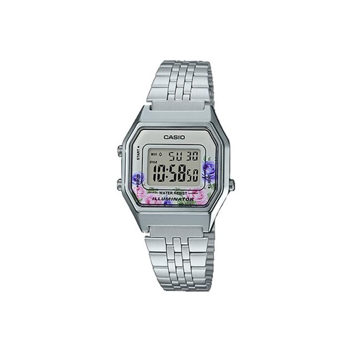 CASIO Women s YOUTH Silver Watch LA680WA-4C LA680WA-4C Silver Print Watch Dial