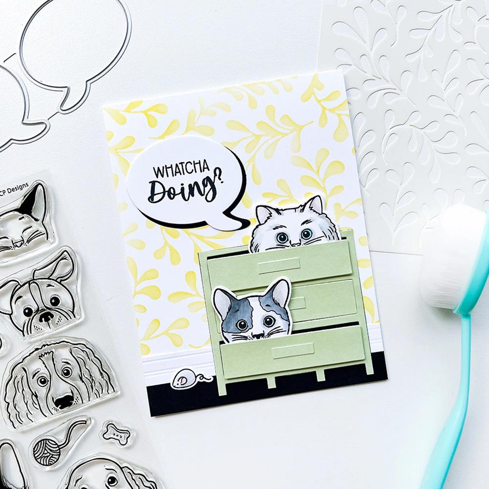 Transparent Silicone Dog Stamps for DIY Journaling - March 2025 Series (Model 7402)