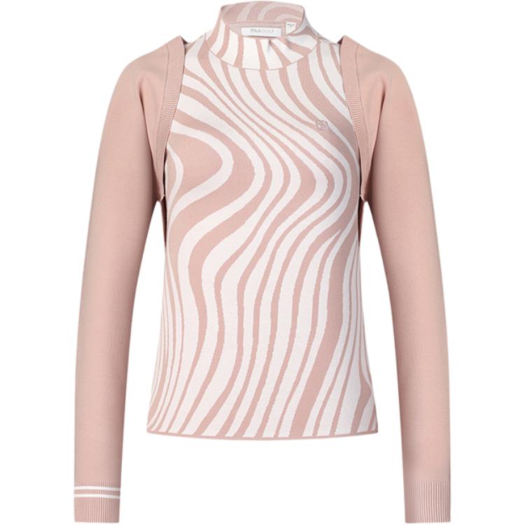 

FILA Серия Golf Модный Удобный Мягкий Приятный к коже Трикотаж Комплект из 2 предметов Женские топы Светло-бежевый A11W515407F-PK S