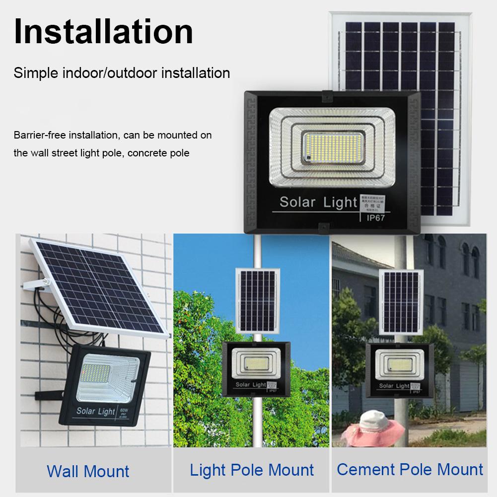 Solar Flood Lights 25w 100w 30w 200w LED Solar Powered Spotlight Outdoor Waterproof Reflector Solar with Remote Control IP67