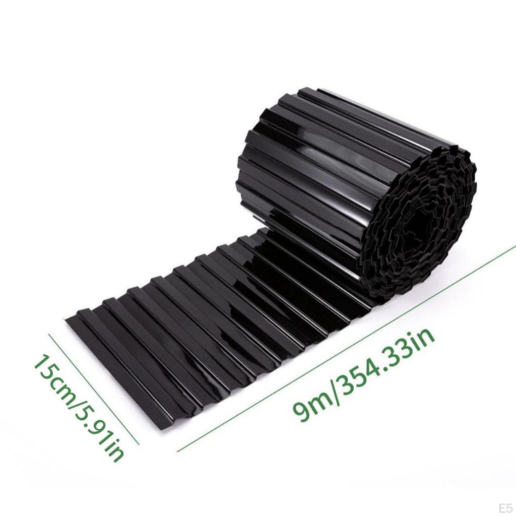 Corrugated Metal Garden Edging Black Border for DIY Flower Bed Driveway