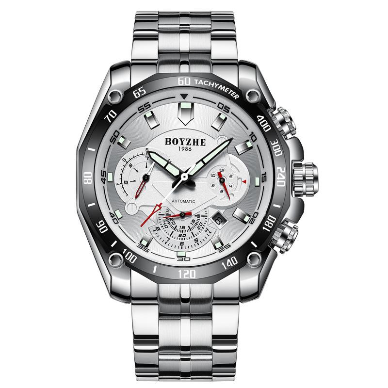 BOYZHE Automatic Men`s Waterproof Luminous Mechanical