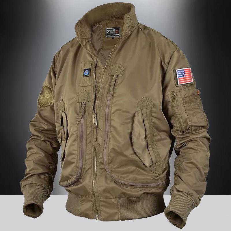 Spring and Autumn Air Force Pilots Single Jacket Men's Baseball Uniform Short Tactical Collar Coat
