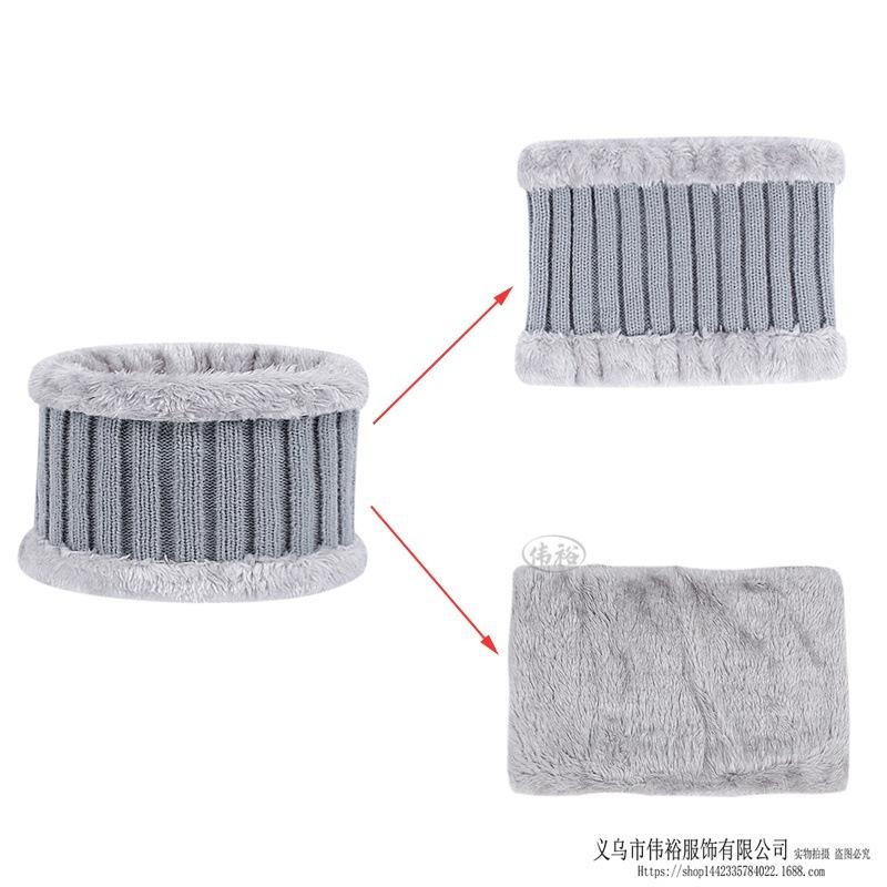 Kids Winter Warm Knitted Set Pom‑pom Hat Scarf Gloves 3‑Pcs Set Or Single Beanie Hat Windproof Ear Protection For Boys Girls Cold Weather Outdoor