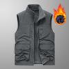 Autumn and Winter Men's Double-sided Velvet Thickened Vest Middle-aged and Elderly Warm Vest Outdoor Stand Collar Loose Crest Men