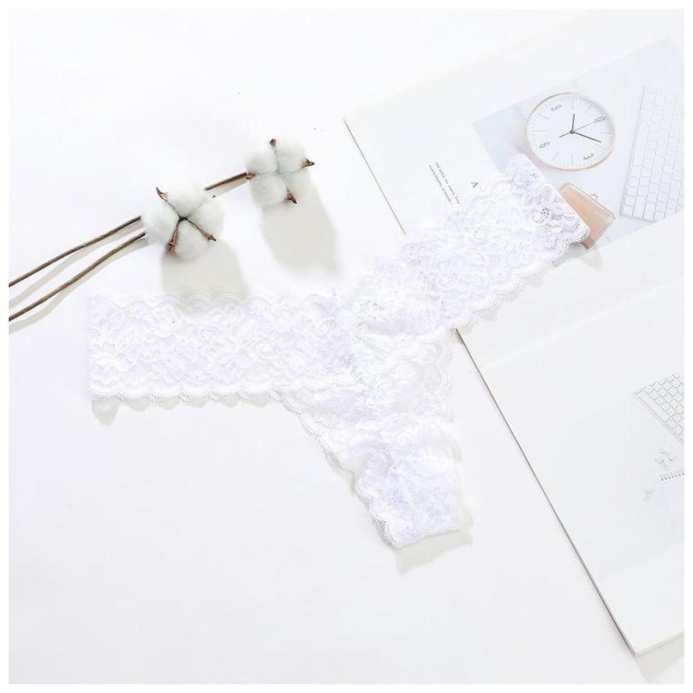 Low Waist Lace Seamless Panties Thong Mesh Lace Briefs Thin Underwear for Women Lady