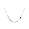 S925 Sterling Silver Women's Square Clavicle Necklace - 2024 Light Luxury Niche Design
