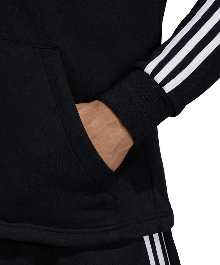 Adidas MUSTHAVES Sweatshirt Training Größe Größe Herren 3-Streifen Full-Zip (Fleece-Futter) Tragen, FSD66, Schwarz/Weiß (DT9896), J/L (Japan L)