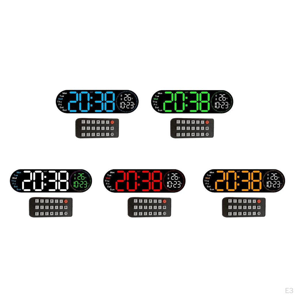 Digital Wall Clock Home Decor with Remote Control for Classroom Bedroom