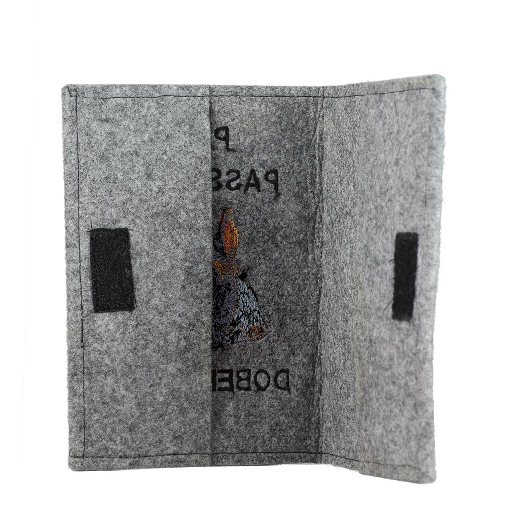 Dobermann, Doberman Pinscher, Dobie II - Dog passport case, document case, gift for the traveller from the Art-Dog brand