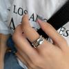 Silver Korean Sterling Ddp Trendy Adjustable Open Ring For Women Stylish Accessory