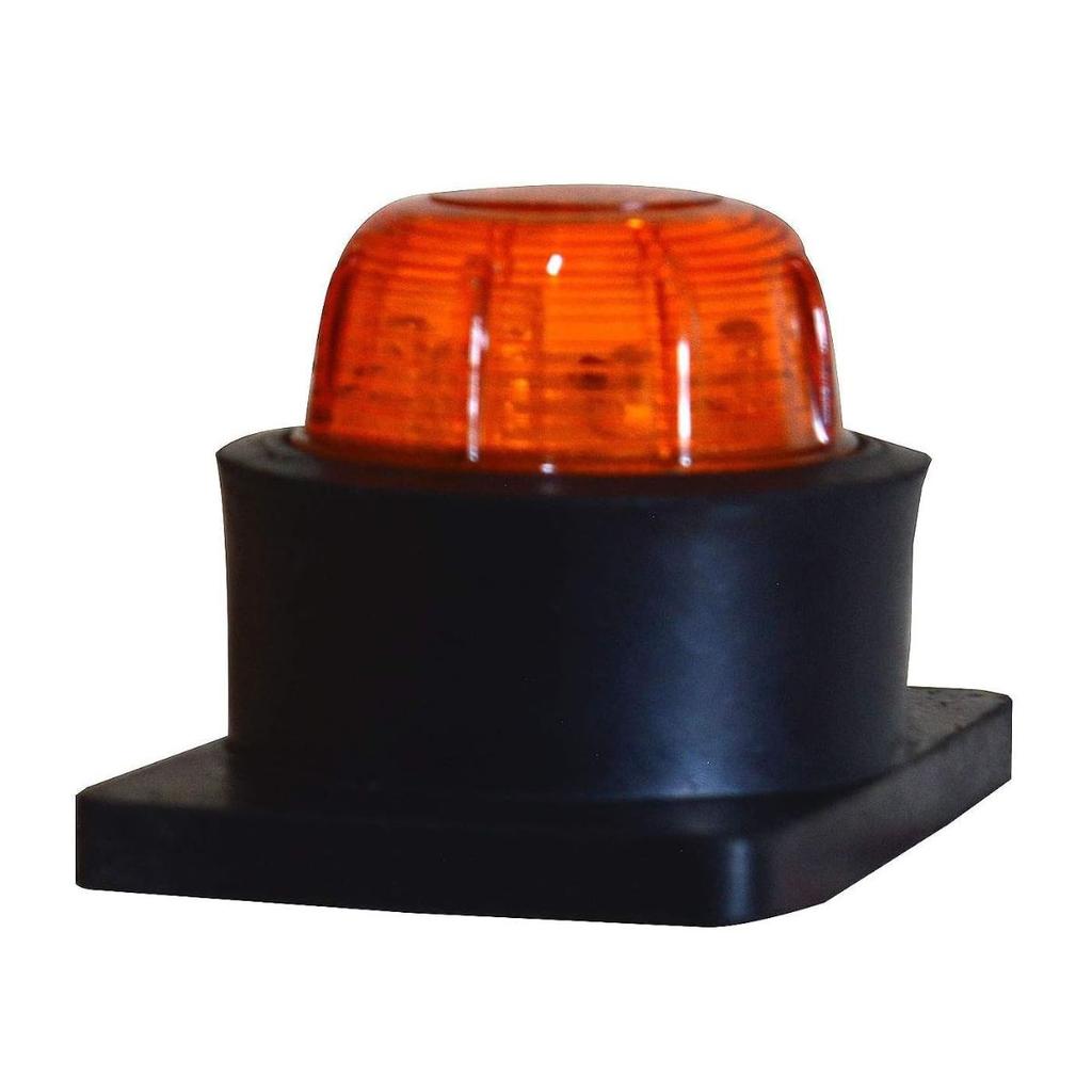 Pair of Position Marker Lamps with Bulbs – Stalk Side Marker Light – Amber – Compatible with Truck, Trailer & Buses