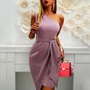 Women's Fashion Summer Spring Solid Color Print Sleeveless High Waist Casual Dresses