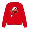 Unisex Adult Elmo Santa Hat Christmas Sweatshirt