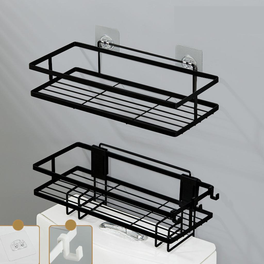 Toilettenregal Offene Struktur Große Kapazität Nagelfreie Installation Metall Dekorativ Praktisch Über Toilette Badezimmer