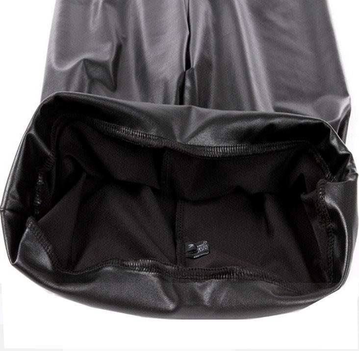 Sexy Ladies High Waist Wet Look Faux Imitation Leather Leggings Pants Women Fashion Trousers