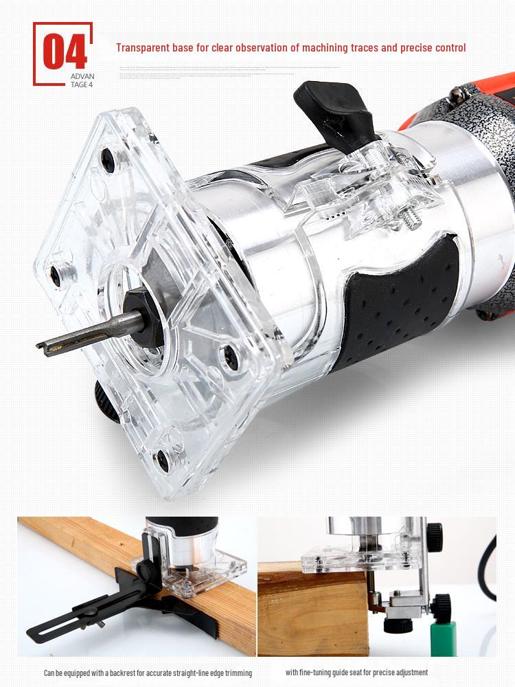 Invertovaná bakelitová frézka: Průmyslový okrajový ořezávač a drážkovací nástroj pro zpracování dřeva