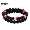 Versatile Fashion Accessories for Men Natural Obsidian Stone Bracelet Men, 8mm Rock Beaded Simple Wrist Decor Stretch Bracelet, Stackable Elastic