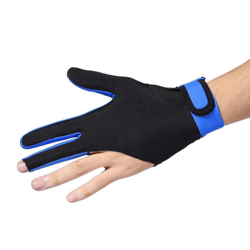 Billardhandschuh Rutschfest Atmungsaktiv Queue Sport Handschuh 3 Finger Super Elastischer Sporthandschuh Passend für Linke oder Rechte Hand
