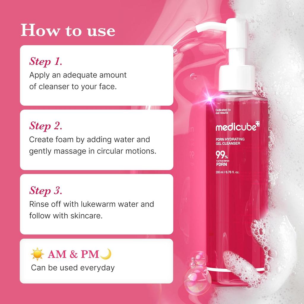 Medicube Nettoyant Gel Hydratant PDRN 200ml