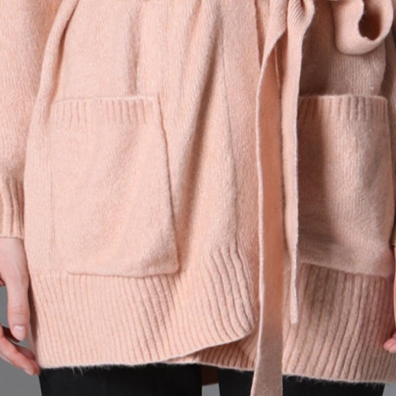  She S miSS  Belted V Neck Knit Cardigan