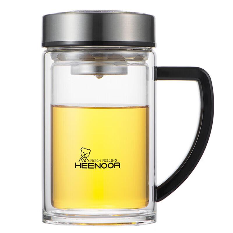 Xeno Double Wall Glass Tea Mug with Infuser