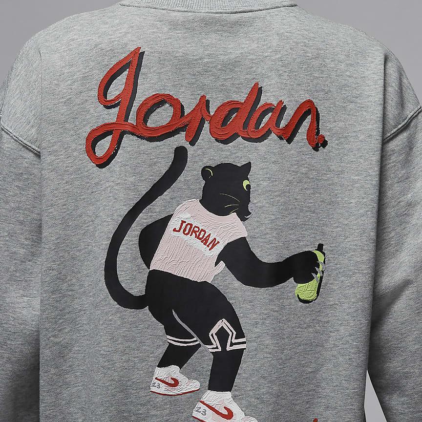 Jordan Brooklyn Fleece Bequem Weich Rundhals Langarm Sweatshirt Damen sweatshirt Dunkelgrau HV1749-063