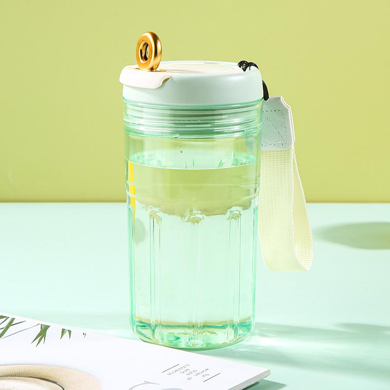 Water bottle modern simple plastic cup outdoor sports portable cup PP material direct drinking plastic coffee cup wholesale
