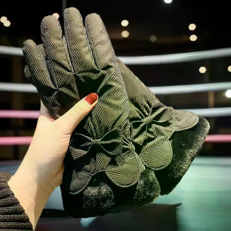 Winter Warme Dicke Handschuhe Niedlicher Kleiner Bär Plüsch Handgelenk Wasserdicht Touchscreen Schutz Warme Handschuhe Outdoor Skiausrüstung