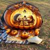 1PC Pumpkin houseAutomatic Open/Close Umbrella with Windproof, 8-Rib Sturdy Canopy, Durable Ribs, Fashionable Design1261A