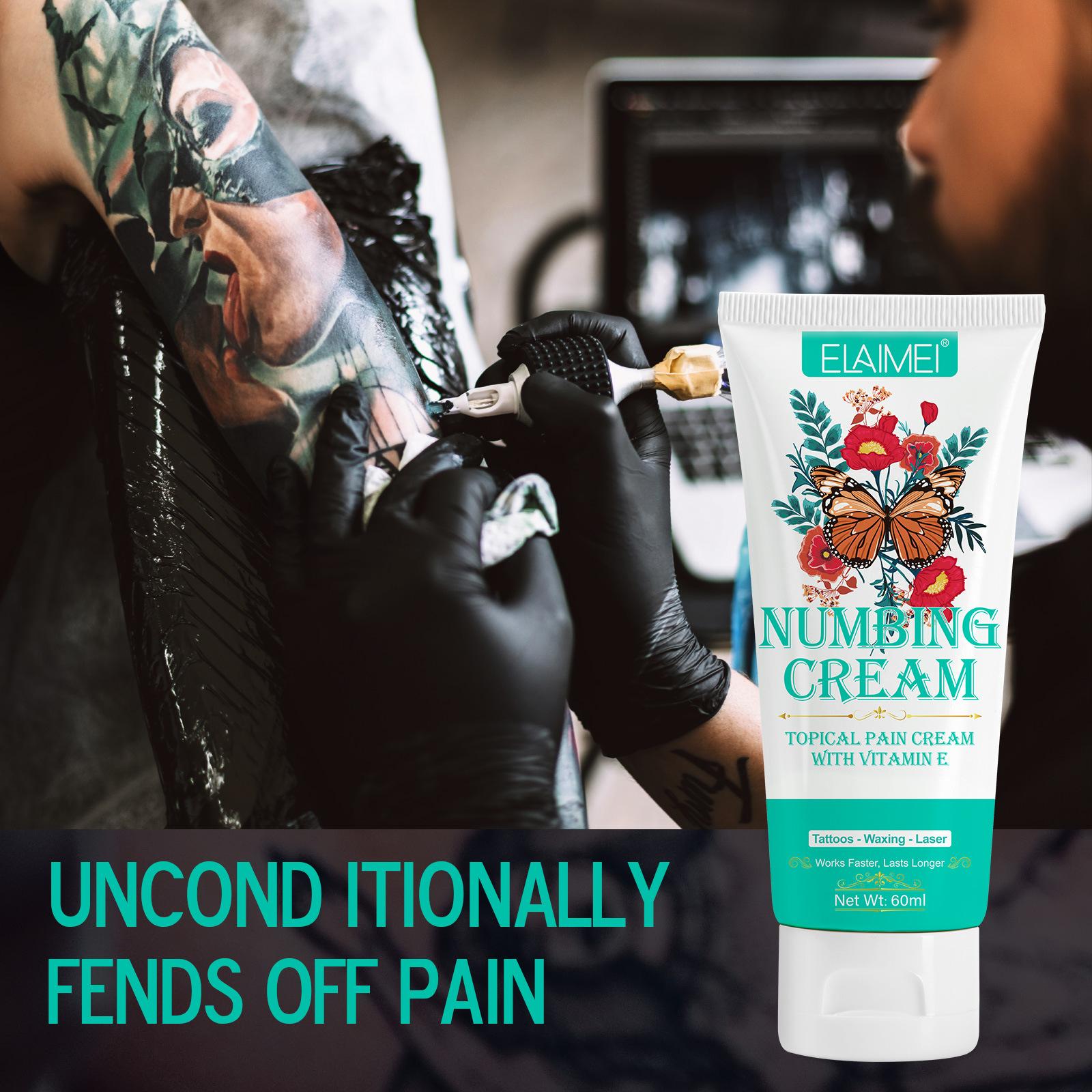 

Обезболивающий крем для татуировок, безболезненный обезболивающий крем для татуировок повышенной силы, усовершенствованный обезболивающий крем для татуировок, восковой эпиляции, микронидлинга и пирсинга