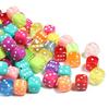 50 Pcs Six Sided Dices Acrylic Dices Board Game Acessories Table Game Dices Colorful Dices for Game