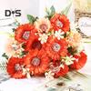 1 Bouquet 7 Heads Artificial Plant Looking Faux Silk Flower Table Centerpieces Simulation Flower Wedding Decor