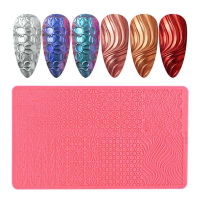 Nail Template Exquisite Practical Colorful Silicone Nail Stemping Plates for Girl