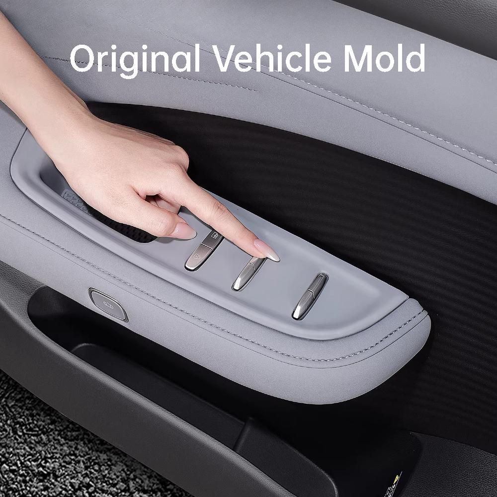 For Nissan N7 Primera Car Door Handle Silicone Mat Window Lifter Panel Switch Button Protective Pad Interior Accessories
