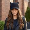 Breathable Ox Horn Baseball Cap Sun-proof Baseball Hats Casual Sport Trucker Hat  Cosplay