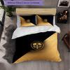 Leeds United Football 3 Piece Bedding Set Soft Duvet Cover Set with Pillowcases Printed Bedroom Decor Set for Home