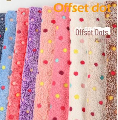 Coral Velvet Polka Dot Trendy Cotton Slip Toy Fabric
