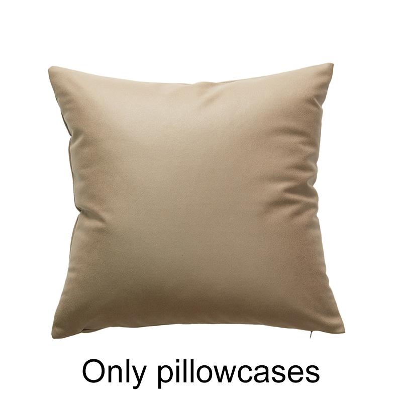 

1PC Anti-scratch 50*50cm Solid Color Simple Cushion Cover Soft Pillow Case Waist Cushion Sofa Office Car Faux Leather 50*50cm
