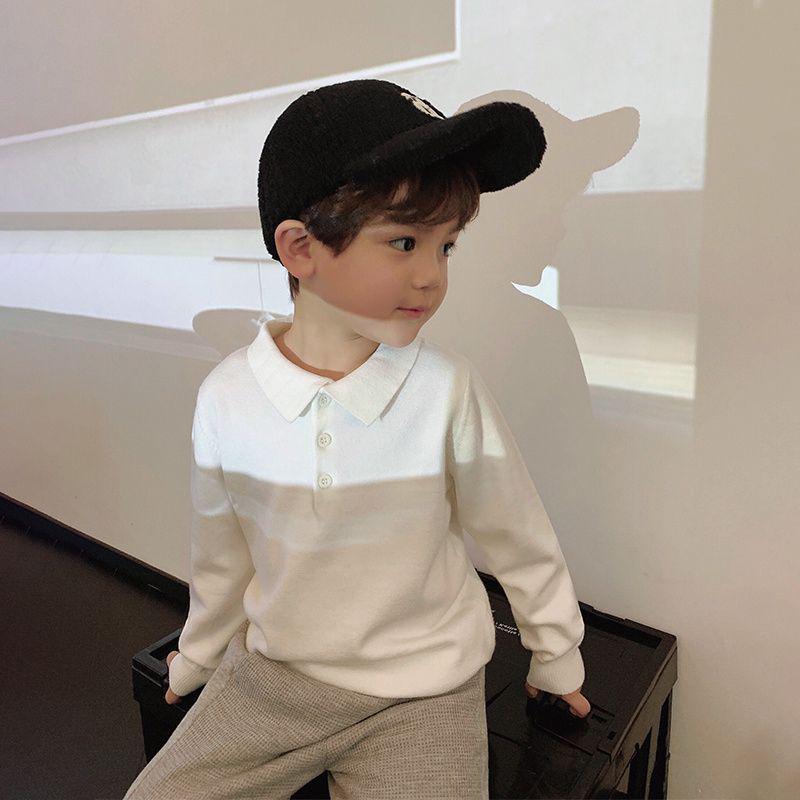 [In Stock] Boys' Cool & Stylish Knitted Sweater - 2023 Fall/Winter Collection for Small & Medium-Sized Kids