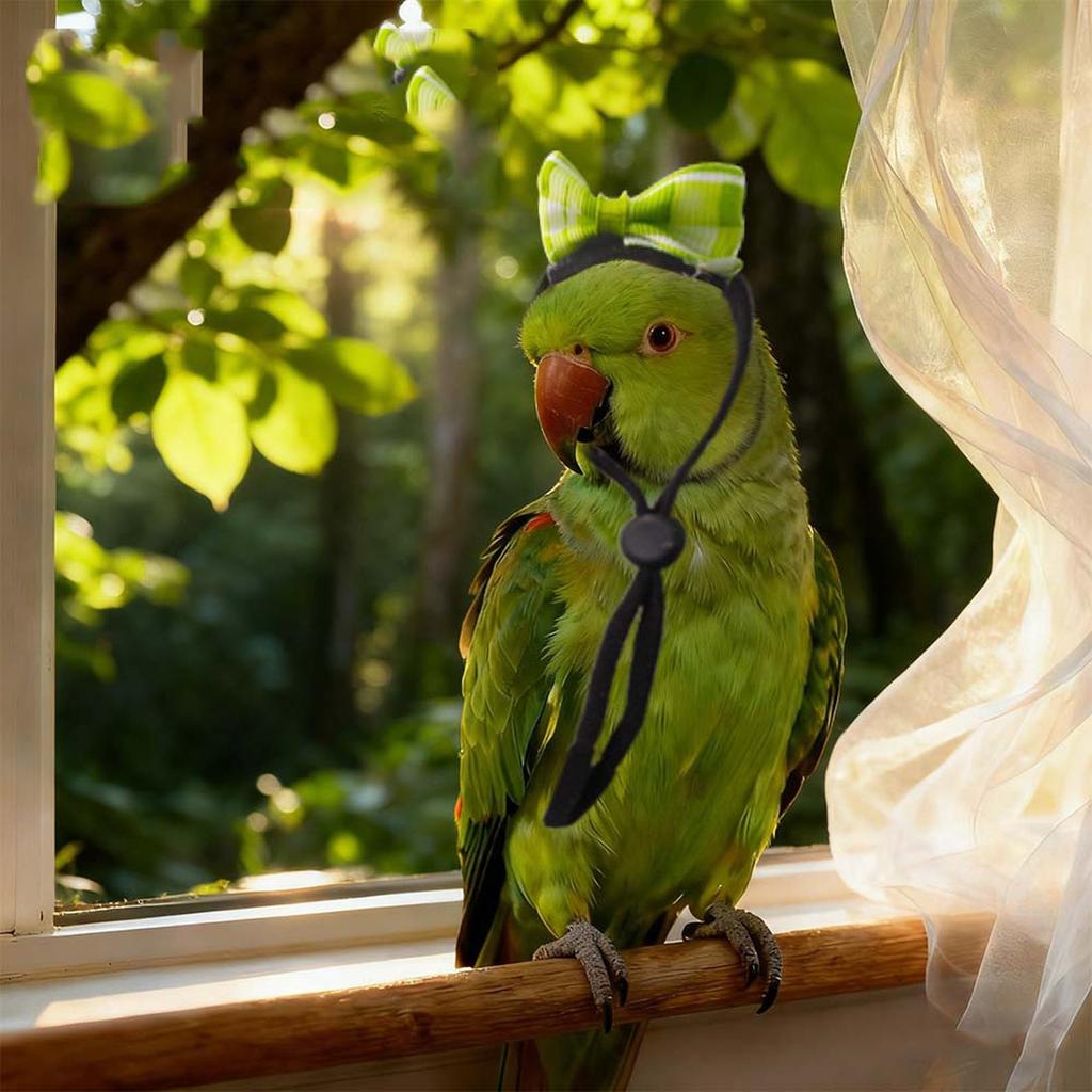 Miaodi Cute Bow Headdress for Pet Birds, Small Pet Decor Bird Supplies