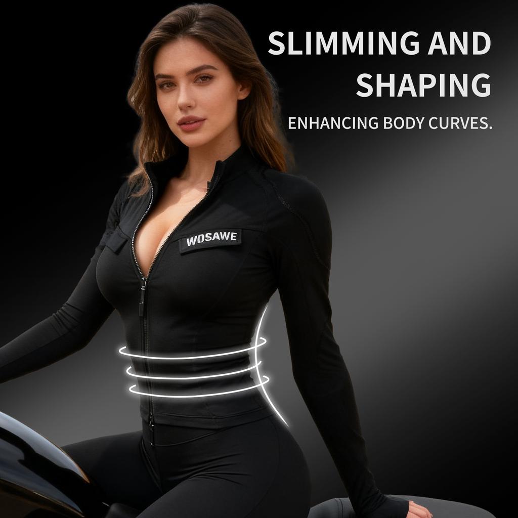 Wosawe Women Racing Jacket Autumn Winter Anti Drop Moto Jacket Reflective Thermal Motorcycle Jacket With CE Protective Gear