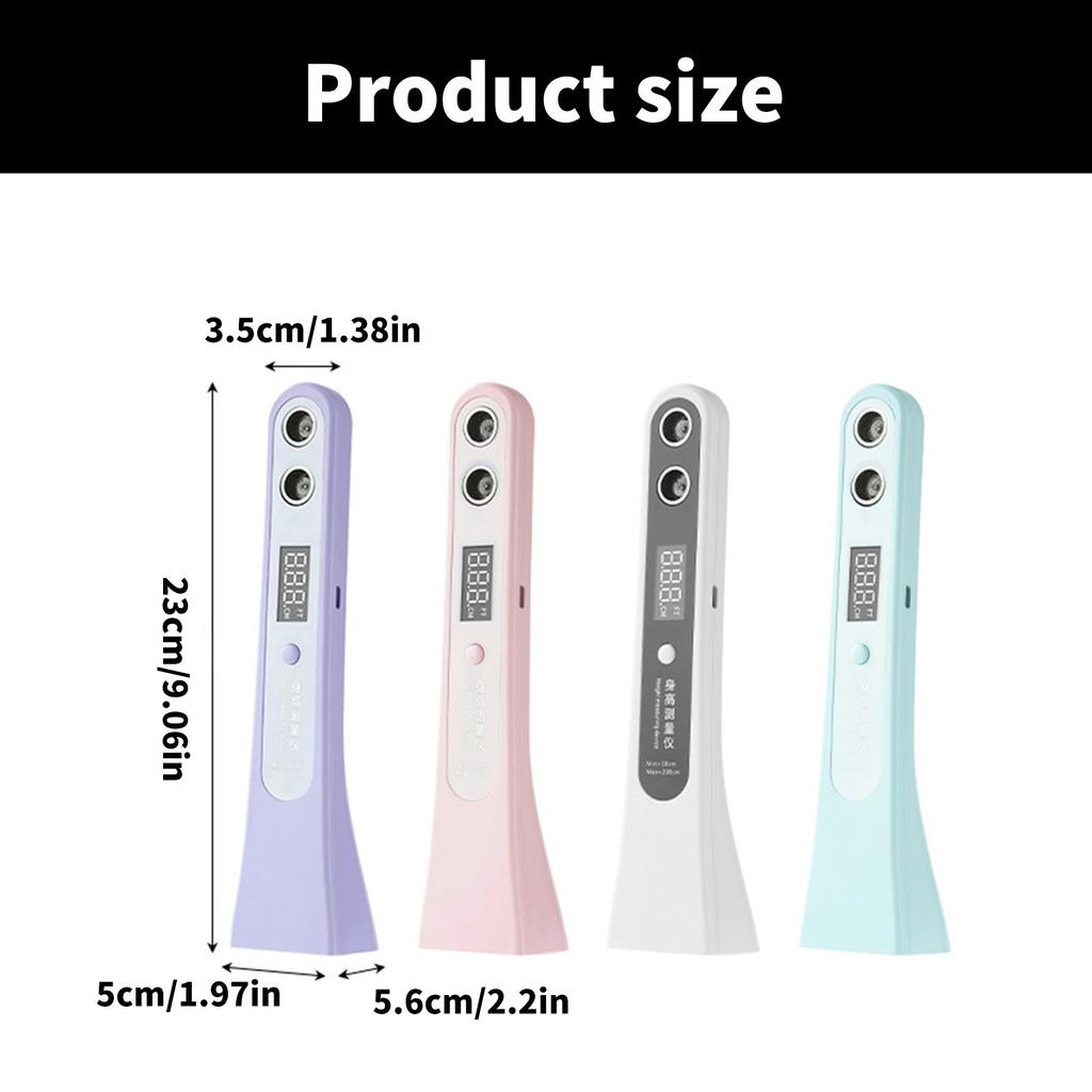Portable Ultrasonic Height Measuring Device with Rechargeable Battery High Precision Height Measure for Home & Gym Use